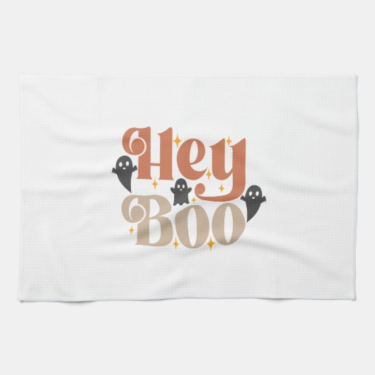 Linge De Cuisine Hey Boo Boho Halloween Hey Boo Ghost (Horizontal)