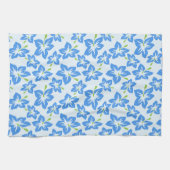 Linge De Cuisine Hibiscus Bleu, Fleurs Bleues, Motif De Fleurs (Horizontal)