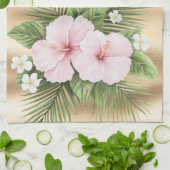 Linge De Cuisine Hibiscus bleu tropical (Plié)