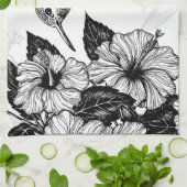 Linge De Cuisine Hibiscus et colibri (Plié)