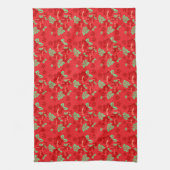 Linge De Cuisine Hibiscus Flowers Red Tropical Pattern (Vertical)