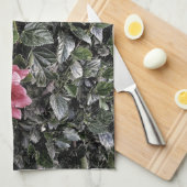 Linge De Cuisine Hibiscus givré (Quart Plié)