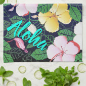 Linge De Cuisine Hibiscus Hawaiian Tropical Floral (Plié)