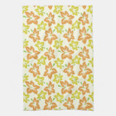 Linge De Cuisine Hibiscus Jaune, Hibiscus Orange, Modèle Floral (Vertical)