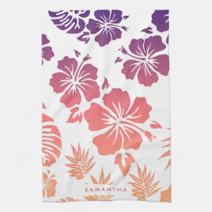 Linge De Cuisine Hibiscus Motif