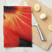 Linge De Cuisine Hibiscus rouge (Quart Plié)