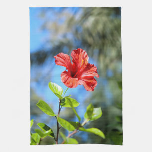 Linge De Cuisine Hibiscus rouge