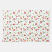 Linge De Cuisine Hibiscus Tropical Floral Leaf Illustration Patten (Horizontal)