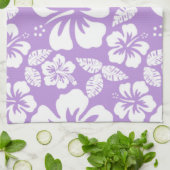 Linge De Cuisine Hibiscus tropical hawaïen de la lavande (Plié)