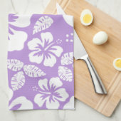 Linge De Cuisine Hibiscus tropical hawaïen de la lavande (Quart Plié)