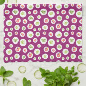 Linge De Cuisine Hibiscus tropical Motif du cercle de feuilles vert (Plié)