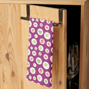 Linge De Cuisine Hibiscus tropical Motif du cercle de feuilles vert