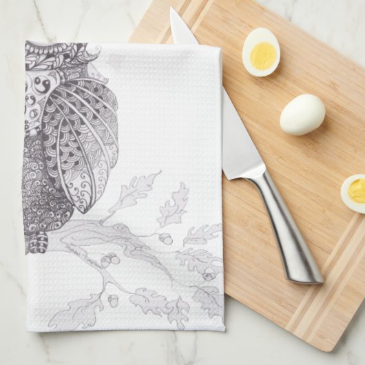 Linge De Cuisine Hibou (Quart Plié)