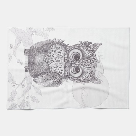 Linge De Cuisine Hibou (Horizontal)