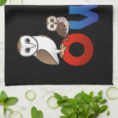 Linge De Cuisine Hibou coloré (Plié)