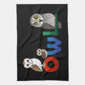 Linge De Cuisine Hibou coloré (Vertical)