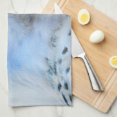 Linge De Cuisine Hibou de neige observé par bleu (Quart Plié)