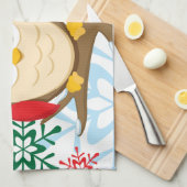 Linge De Cuisine Hibou de Noël (Quart Plié)