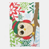 Linge De Cuisine Hibou de Noël (Vertical)