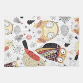 Linge De Cuisine Hibou drôle de texture (Horizontal)