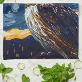 Linge De Cuisine Hibou Nuit Étoilée (Plié)