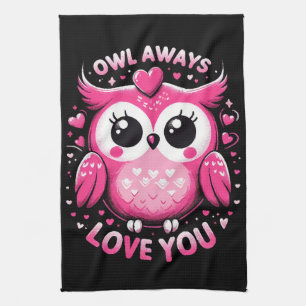 Linge De Cuisine Hibou t'aime toujours - Saint Valentin