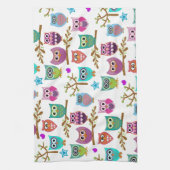 Linge De Cuisine hiboux heureux (Vertical)