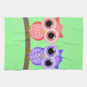 Linge De Cuisine hiboux mignons (Horizontal)