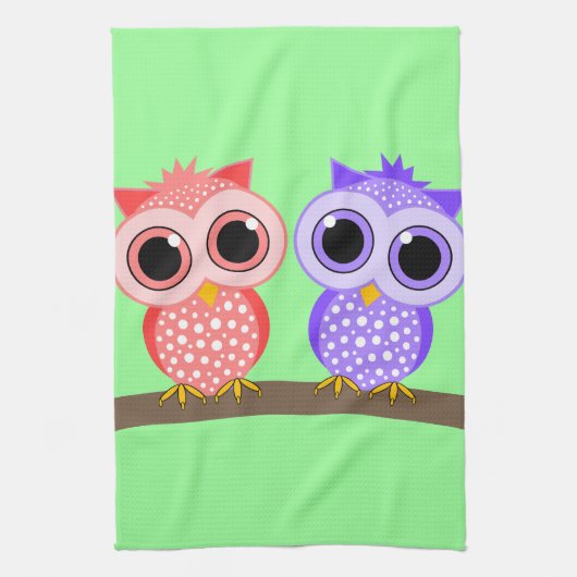 Linge De Cuisine hiboux mignons (Vertical)