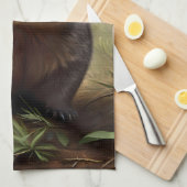 Linge De Cuisine "Hidden in the Bush : An Aussie Wombat in the Wild (Quart Plié)