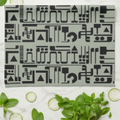 Linge De Cuisine Hiéroglyphes Aliens (Plié)