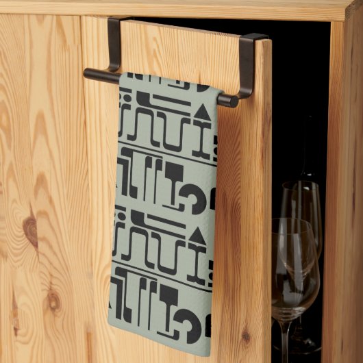 Linge De Cuisine Hiéroglyphes Aliens (Pliage en tiers)