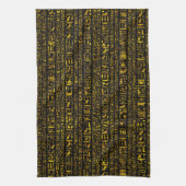 Linge De Cuisine Hiéroglyphes égyptiens anciens or et couleur noire (Vertical)
