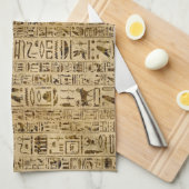 Linge De Cuisine Hiéroglyphes égyptiens sur le papyrus (Quart Plié)