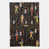 Linge De Cuisine Hiéroglyphes et divinités de l'Égypte d'or sur le  (Vertical)