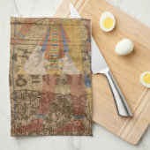 Linge De Cuisine Hiéroglyphique égyptien (Quart Plié)