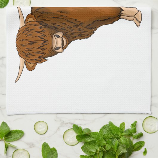 Linge De Cuisine Highland cow (Plié)