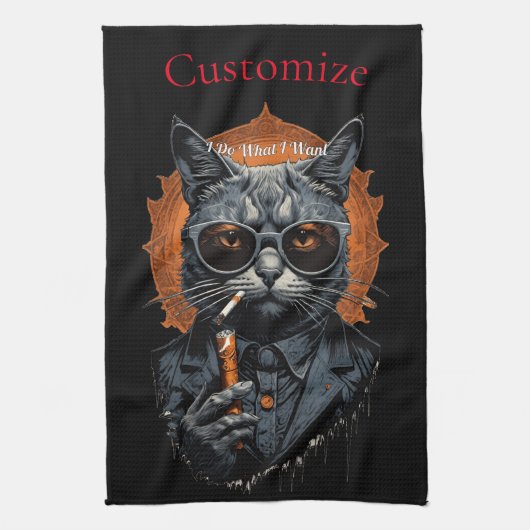 Linge De Cuisine Hip Cat cool Thunder_Cove (Vertical)