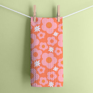 Linge De Cuisine Hippie Coral Flower Power