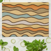 Linge De Cuisine Hippie Trippie Super bande verticale les années 70 (Plié)