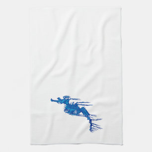 Linge De Cuisine Hippocampe bleu