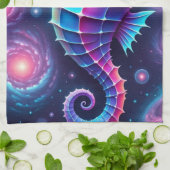 Linge De Cuisine Hippocampe Cosmique Coloré (Plié)