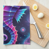 Linge De Cuisine Hippocampe Cosmique Coloré (Quart Plié)
