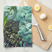 Linge De Cuisine Hippocampe lunatique (Quart Plié)