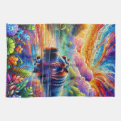 Linge De Cuisine Hippopotame Coloré (Horizontal)