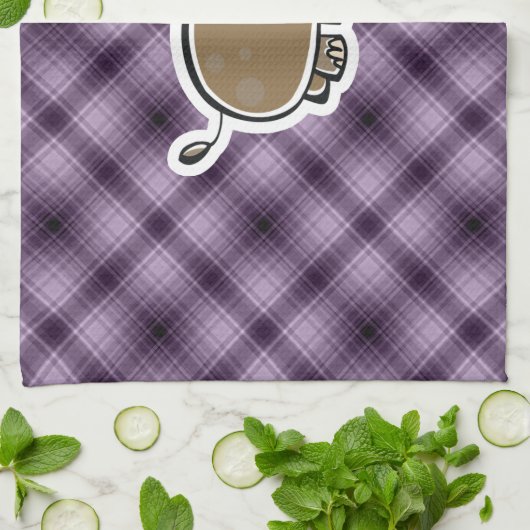 Linge De Cuisine Hippopotame mignon ; Pourpre (Plié)