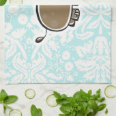 Linge De Cuisine Hippopotame mignon ; Teal (Plié)