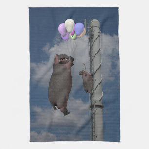Linge De Cuisine Hippopotame volant