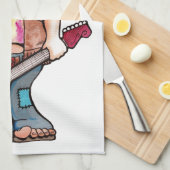 Linge De Cuisine Hippy Père Noël dit "Cool Yule" (Quart Plié)