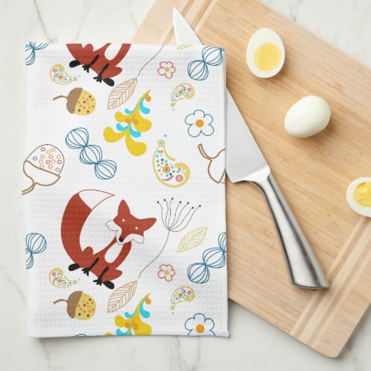 Linge De Cuisine Hipster Forest Fox Baby Nursery (Quart Plié)
